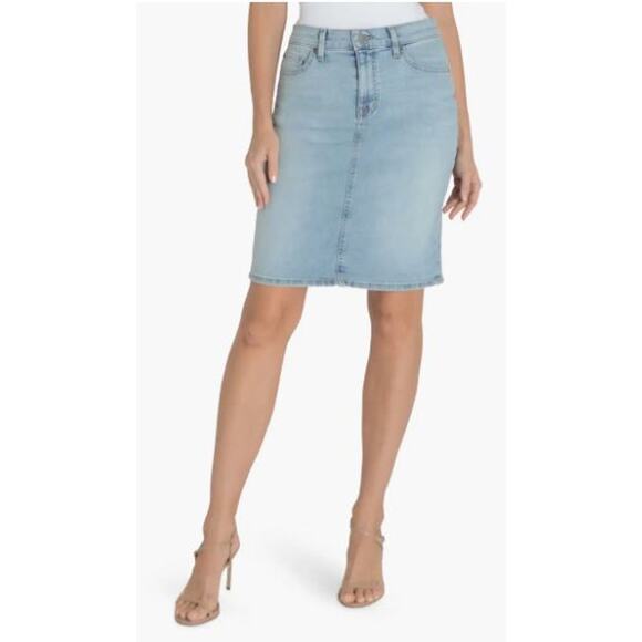Fidelity Denim Kate Skirt Women’s Pencil Jean Blue Light Wash Size 27 NWT $188 - Picture 1 of 9